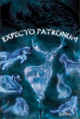 Harry Potter - Poster, "Expecto Patronum" TA362 (Einheitsgröße) (Blau)