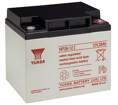 Zdjęcie produktu dla Yuasa NP38-12I, Ołowiany (VRLA), 12 V, 1 szt., Czarny, Biały, 20 h, 13,9 kg