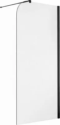 Image de Paroi de douche italienne Clear - 110 x 195 cm - Noir - Droite - LUCIA