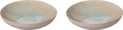 Produktbild von Palmer Light Blue Sea, Teller tief, Ø 22 cm, 2 Stück, hellblau/beige Steinzeug