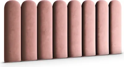 Produktbild von Muralo Polsterpaneel ovales WANDPOLSTER Wandkissen Bettkopfteil Wandpaneel Magic Velvet Altrosa 2258 30cm x 100cm