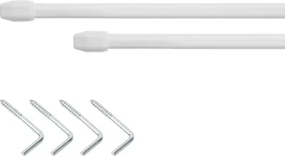 Produktbild von Vitragestange 11 mm, ausziehbar - Weiß, 2 Stück 60 - 110 cm