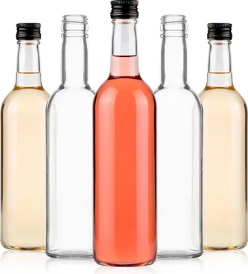 Zdjęcie produktu dla SUPERBUTELKI - 5x Butelka szklana Monopol 375 ml Zestaw butelek na nalewki, soki, likier, oliwę