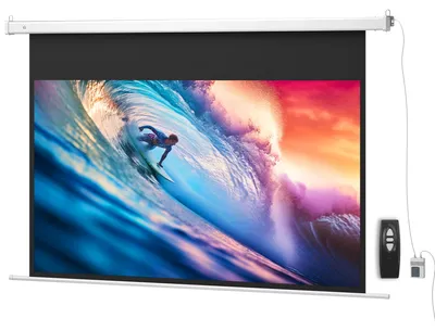 Obrázek produktu pro HOMCOM Promítací plátno 212 x 150 cm, 84 palců, 16:9, HD, 4K, elektricky ovládané roletové plátno