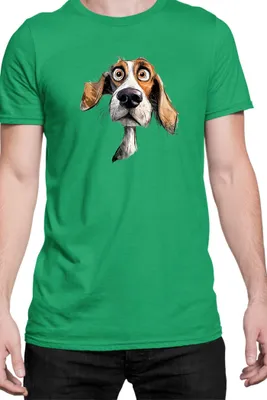 Immagine prodotto di Maglietta da uomo Funny Dogs Breeds Beagle Dog Breed 020, Man L , Vert
