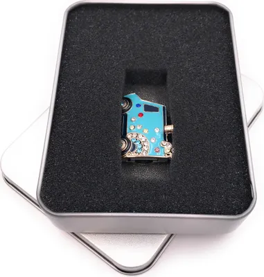 Produktbild von Onwomania Buss Bulli in Blau Kristalle Auto USB Stick in Alu Geschenkbox 8 GB USB 2.0