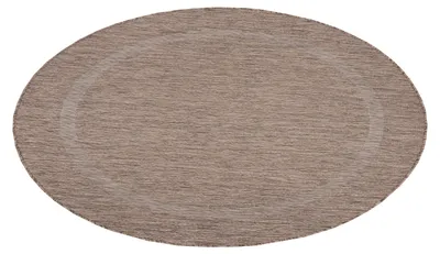 Immagine prodotto di Carpetsale24 Tappeto Interno Esterno Tessitura Piatta Look Sisal con Bordo Impermeabile per Cucina Terrazza Soggiorno, Dimensioni: 200 cm rotondo