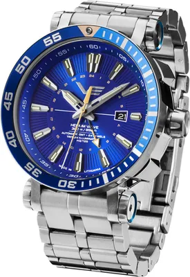 Vostok Europe NH34-575A716-B Herrenuhr Automatik GMT Energia Rocket Stahl/Blau 1