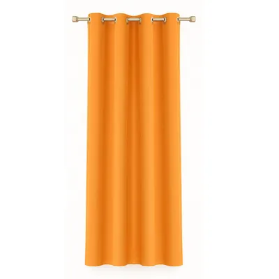 Produktbild von Gardine Orange 140x245 cm mit Ösen – blickdichter Vorhang aus Microsatin (100% Polyester), lichtdurchlässig, pflegeleicht & formstabil