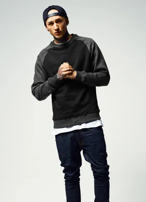 Obrázok produktu pre Urban Classics - 2-TONE RAGLAN Crewneck schwarz - S