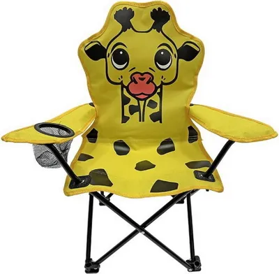 Produktbild von LEX Anglersessel für Kinder mit Getränkehalter CM1000 Giraffe (gelb)