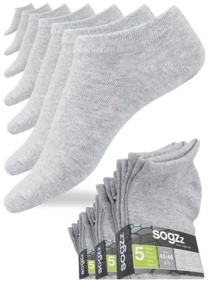 Obrázok produktu pre sogzz | 15 párov | Ponožky pod tenisky, 80 % bavlna, krátke ponožky, dámske/pánske, nízke