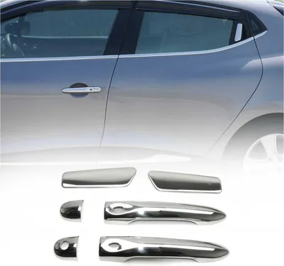 Obrázok produktu pre Chrómová lišta kľučky dverí pre Renault Clio 2012-2019 4-dverová nerezová oceľ 6x
