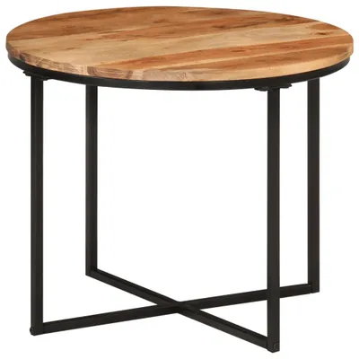 Produktbild von Couchtisch 55x55x45 cm Massivholz Akazie und Eisen
