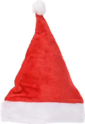 Zdjęcie produktu dla Czapka Mikołaja plusz czerwony biały - 44 x 30 x 4 cm