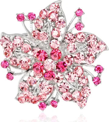 Produktbild von Anstecknadel, elegante, kreative Blumen-Schmuck-Brosche als Geschenk-Rosa