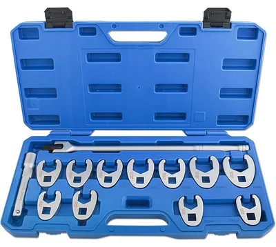 Productafbeelding van Hahnenvoet sleutelset, 13-delig | Aandrijving 1/2" | Metrisch 20-32mm | Met verlengstuk en flexibele handgreep