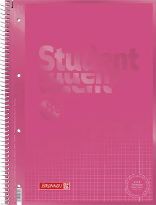 Produktbild von BRUNNEN Kollegeblock A4 Student - Lin 28 - kariert - Premium 90g Papier 80 Blatt Colour Code tulip