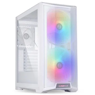 Productafbeelding van Lian Li Lancool 215, Midi-tower, PC-behuizing, Wit, ATX, E-ATX, ITX, Mini-ATX, SGCC (verzinkt staal), Gehard glas, Gaming