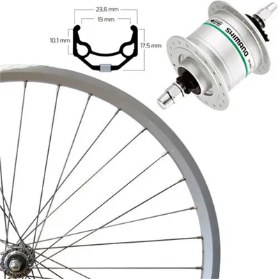 Immagine prodotto di Ruota anteriore 28" 622-19 argento, ZAC19 SE, DH-C3000 argento, Roland, 808246