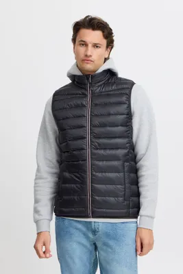 Obrázek produktu pro Blend BHOuterwear Pánská vesta Prošívaná vesta Outdoorová vesta s vysokým límcem Zip Kapsy Regular fit