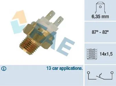 Produktbild von FAE 36050 Temperaturschalter Kühlerlüfter Thermoschalter für VOLVO 340-360 (343, 345) 340-360 Stufenheck (344)
