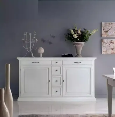 Immagine prodotto di Cassettiera bianca credenza in legno mobile soggiorno italia