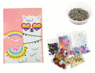 Produktbild von LEAN Toys 16068 Kreatives DIY-Set mit Pailletten, Lama