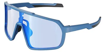 Zdjęcie produktu dla VeyRey Sportowe okulary przeciwsłoneczne Ciemnoniebieska oprawka Jasnoniebieskie szkła Uniwersalne