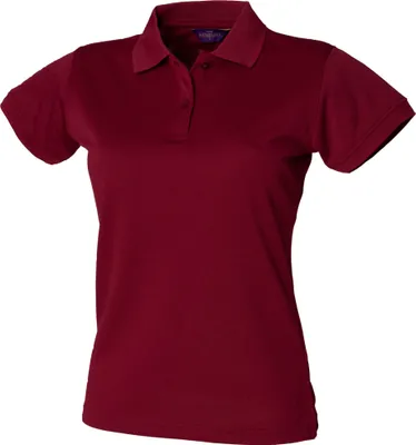 Produktbild von Henbury Damen Coolplus® Polo-Shirt / Polohemd, RW636 (XS) (Burgunder)