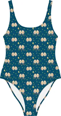 Produktbild von Mr. & Mrs. Panda Shape-Badeanzug Eulen Liebe Größe XS - Blau - Geschenk, Paar, Strandmode, Eule, Bademode, Schwimmanzug, Swimsuit, Pärchen, Badeanzug, Damen-Einteiler
