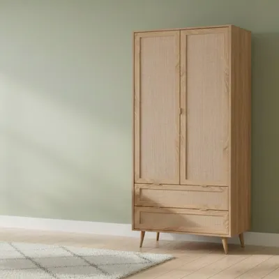 Immagine prodotto di Armadio 2 ante e 2 cassetti effetto vimini Bali60A