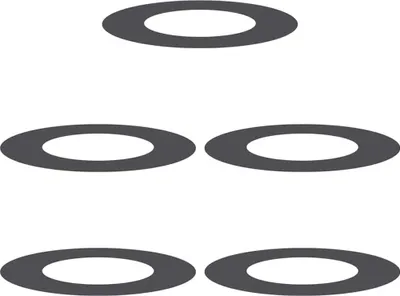 Produktbild von vidaXL geeignet für flache Baumringe 5 pcs Schwarz Ø40 / 70 cm Stahl