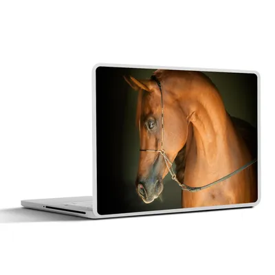 Produktbild von MuchoWow® Laptop Aufkleber Sticker Cover Pferd - Braun - Zaumzeug 32.5x23.5 cm - Sticker für Laptop - Selbstklebend