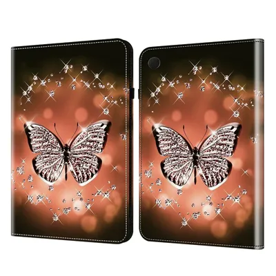 Produktbild von CLM-Tech Tablet Hülle kompatibel mit Samsung Galaxy Tab A9+ / A9 Plus 11 Zoll 2023 Hülle - Tasche aus Kunstleder - Schutzhülle Pflaumenblüte blau