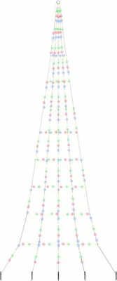 Image de vidaXL Arbre de Noël LED avec piquets Multicolore 511 cm Métal