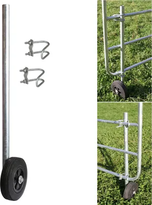 Produktbild von Stützrad für verstellbare Weidetore mit Rundrohr der Serie AVWZTR