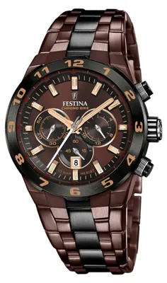Produktbild von Festina Herrenuhr Chrono Bike Armbanduhr Edelstahl braun schwarz UF20708/1