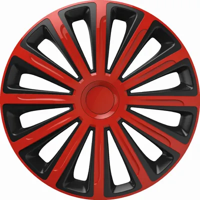 Produktbild von Z481273 Radkappen Radzierblenden EINZELN (1Stück) 16 Zoll Trend rot-schwarz