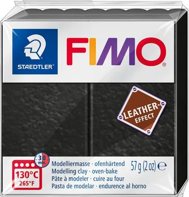 Image de Pâte à modeler FIMO leath.-ef. noir
