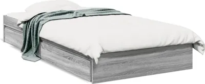 Produktbild von Design Bettgestell mit Schubladen Grau Sonoma 100x200 cm Holzwerkstoff, Klassische Betten 2024 Neu