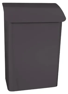 Produktbild von Wandbriefkasten Lugon aus verzinktem Stahl mit Namensschild | HxBxT 42,4x29,1x17cm | Einwurföffnung 25x4cm | Anthrazit