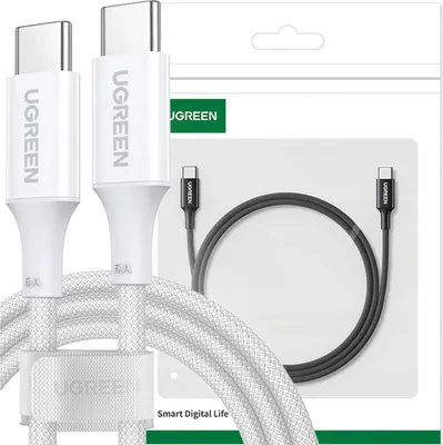Image de Câble Ugreen Us557 Usb-C / Usb-C Pd 100W 1M - Biały