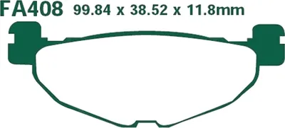 Produktbild von Bremsbeläge Hinterrad für Yamaha YP 400 Majesty Baujahr 2004-2013 Bremsklotz von EBC - Neu