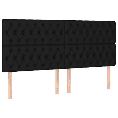 Immagine prodotto di vidaXL Testiera nera 200 x 7 x 118/128 cm Tessuto