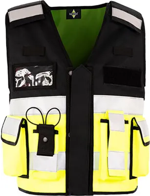 Produktbild von Korntex KXTAC | Tactical Vest Bonn One Size - Farbe: Signal Yellow/Black - Größe: XXL/4XL