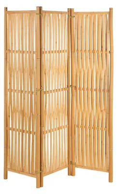 Zdjęcie produktu dla Parawan Relaxdays, 3-częściowy, składany, wymiary: 170 x 126 cm, bambus, do salonu, przegroda wewnętrzna, kolor naturalny