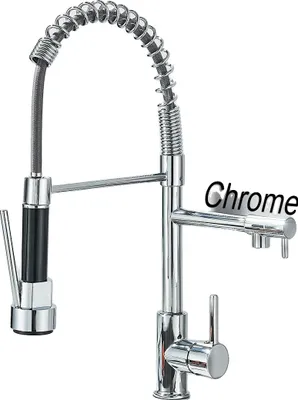Obrázek produktu pro Kuchyňská baterie, otočná o 360°, výsuvný kohoutek, chrom A