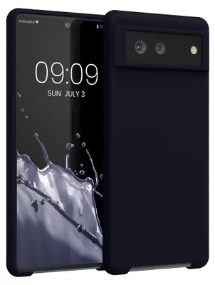 Produktbild von kwmobile Handyhülle für Google Pixel 6 Hülle - Case Silikon - Kabelloses Laden - Schutzhülle Cover in Deep Ocean