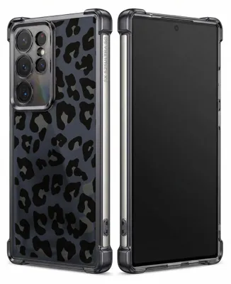 Produktbild von Personalisierte Hülle mit Bild für Samsung Galaxy S26 Ultra Elektroplattiert TPU Stoßdämpfer Handyhülle mit Hülle mit Leopardenmuster